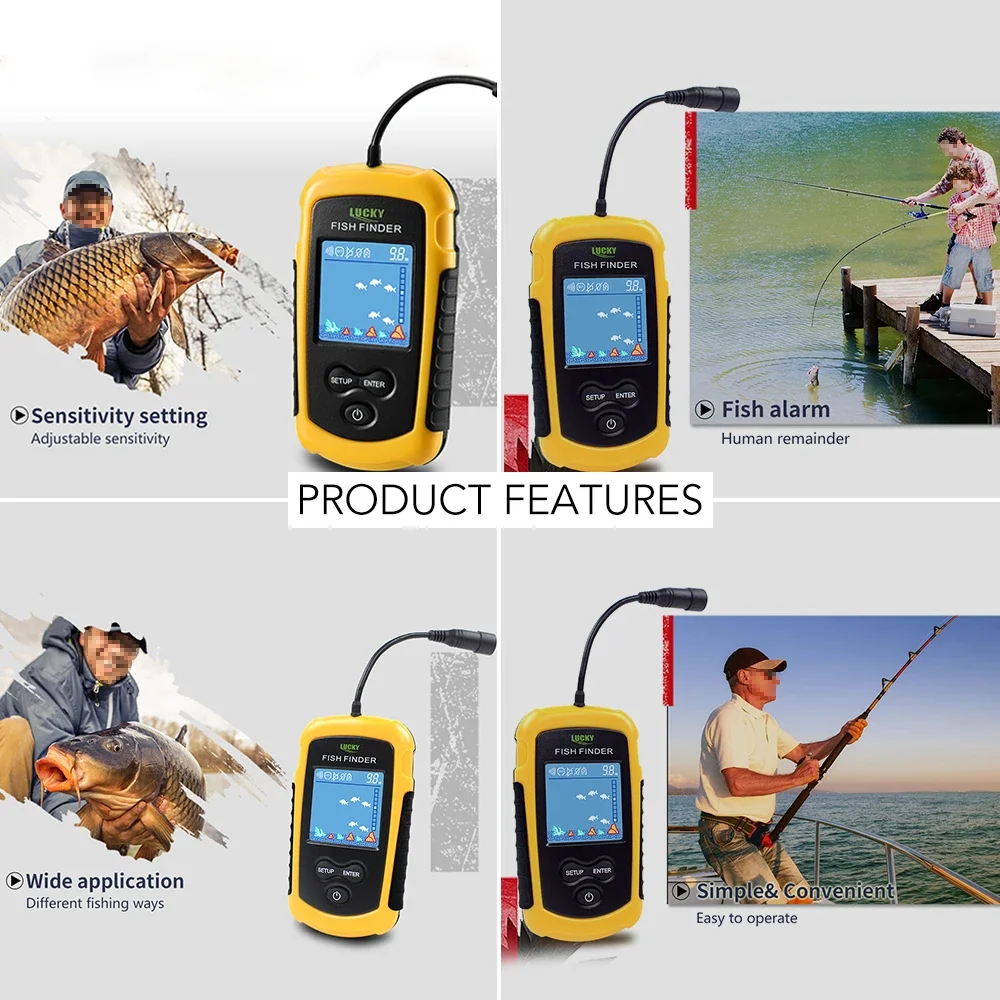 Lucky LCD Color Screen Portabl – Fish Finder Transducer Bewertung und Preis