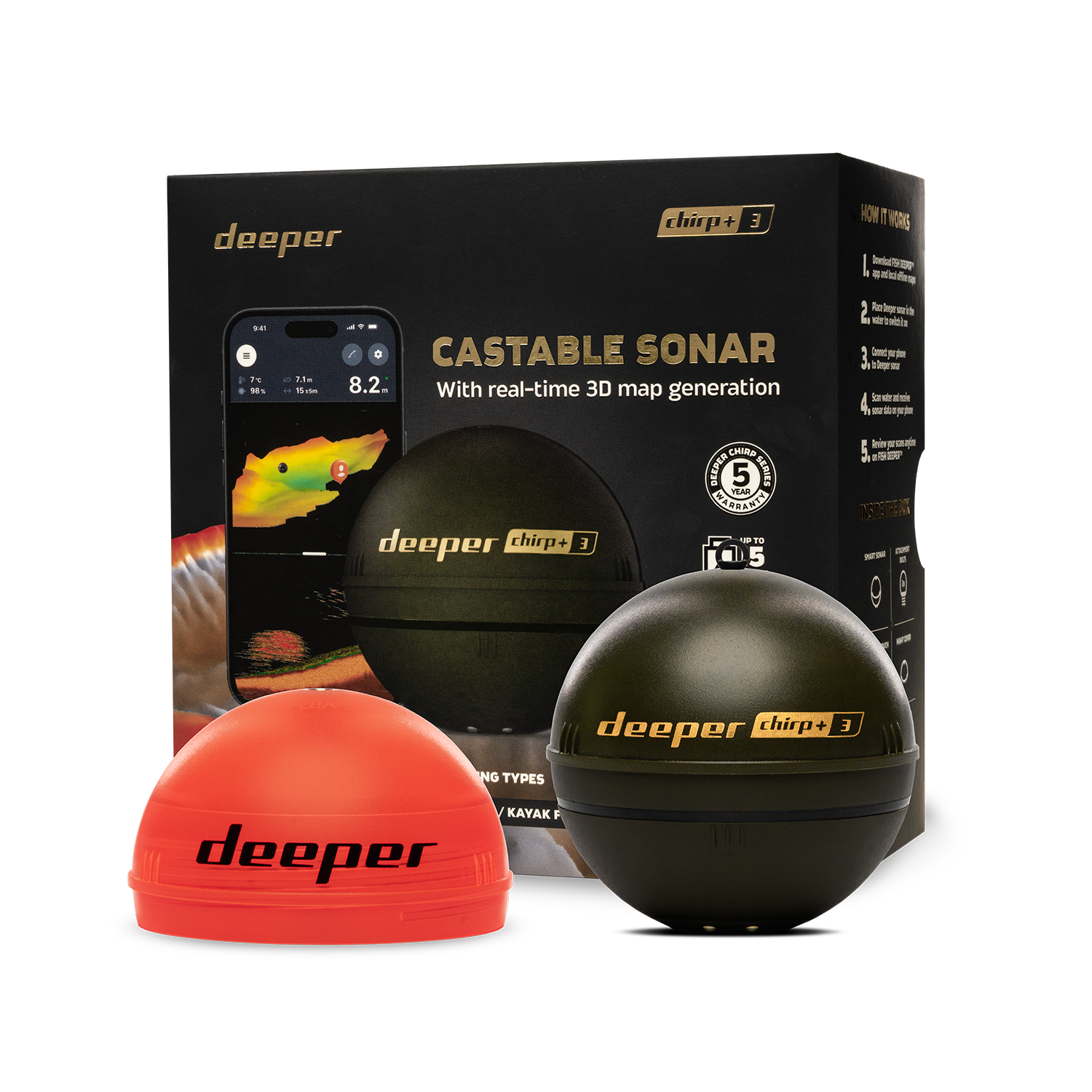 Deeper Smart Sonar Chirp+3 Fis – Fish Finder Transducer Bewertung und Preis