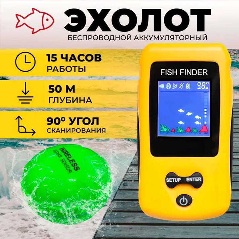 Brand New Colorful Wireless Fi – Fish Finder Transducer Bewertung und Preis